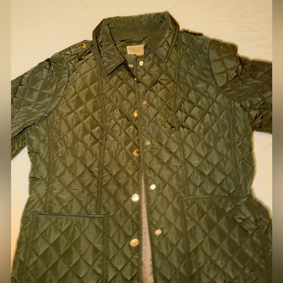 Michael Kors Missy Quilted Jacket - Olive Green XL - Picture 3 of 9